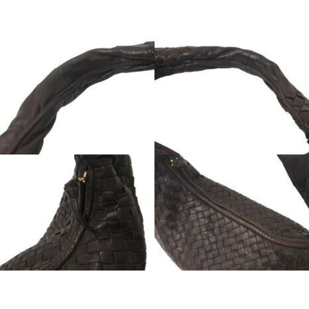 Bottega Veneta Intrecciato Hobo Hobo Shoulder Bag Brown Leather - Picture 4 of 8